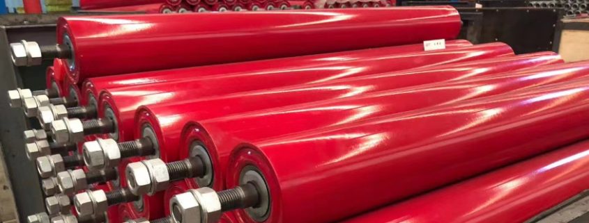 rubber coated conveyor rollers
