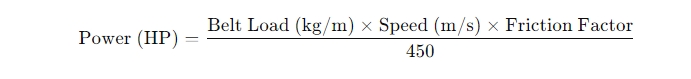 Belt Power Calculation