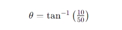 You can calculate the inclination angle as follows