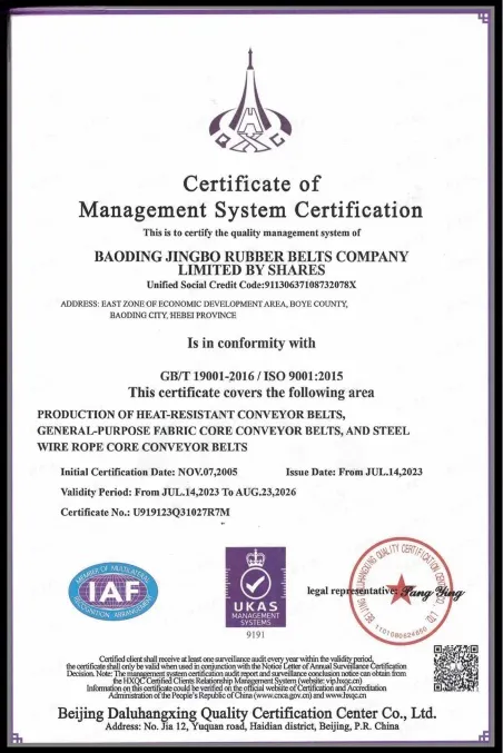 Certificate of Management System Certification90012015